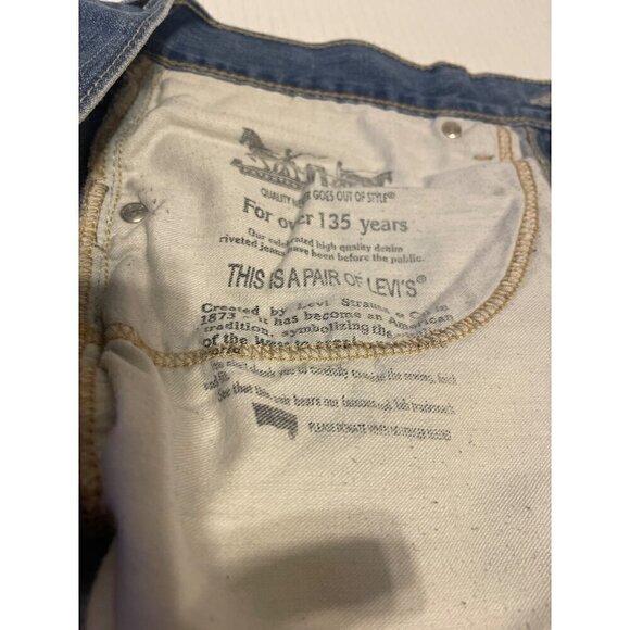 Levis 505 Jeans Men's  Straight leg Zip Fly Blue Denim 36X32 TINY FLAWS - Picture 9 of 16